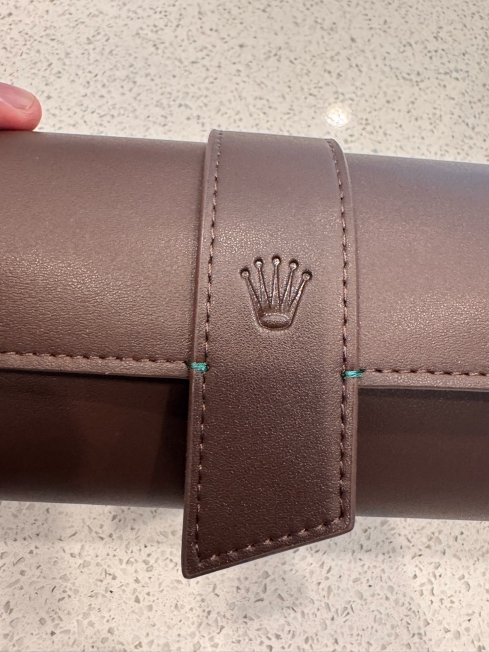 Rolex Dark Brown Leather Watch Travel Roll - Picture 7 of 9